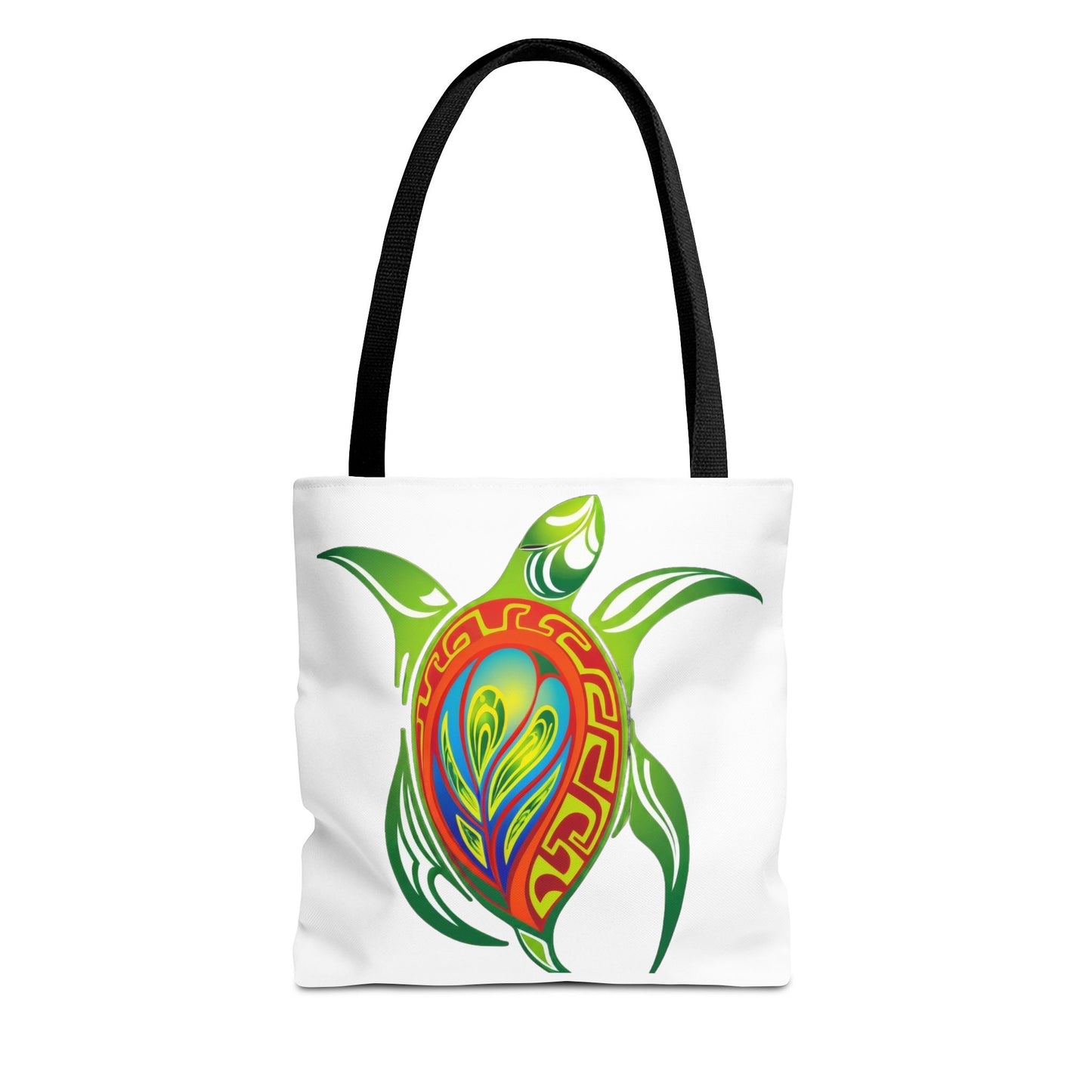 Sea Turtle Tote Bag — Colorful Tribal Hawaiian Turtle Beach Tote