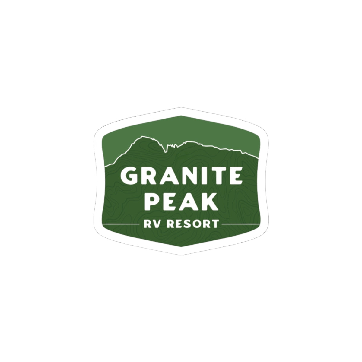 Granite Peak RV Resort Sticker — Kiss-Cut Outdoor Adventure Decal