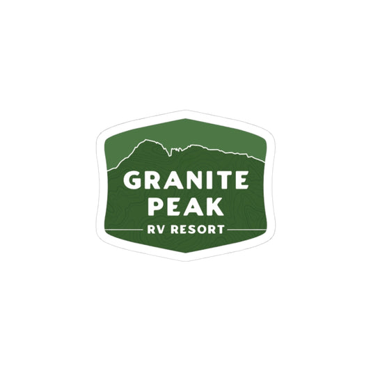 Granite Peak RV Resort Sticker — Kiss-Cut Outdoor Adventure Decal