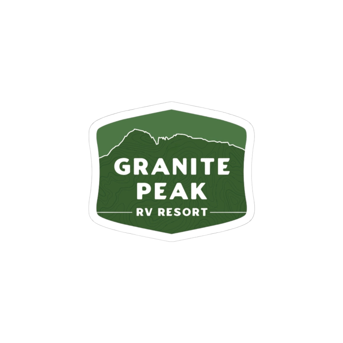 Granite Peak RV Resort Sticker — Kiss-Cut Outdoor Adventure Decal